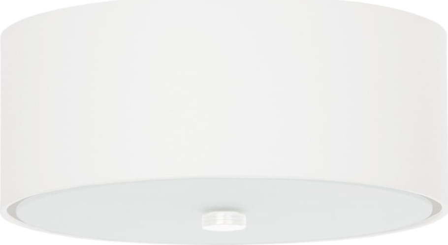 Bílé stropní svítidlo s textilním stínidlem ø 30 cm Herra – Nice Lamps Nice Lamps