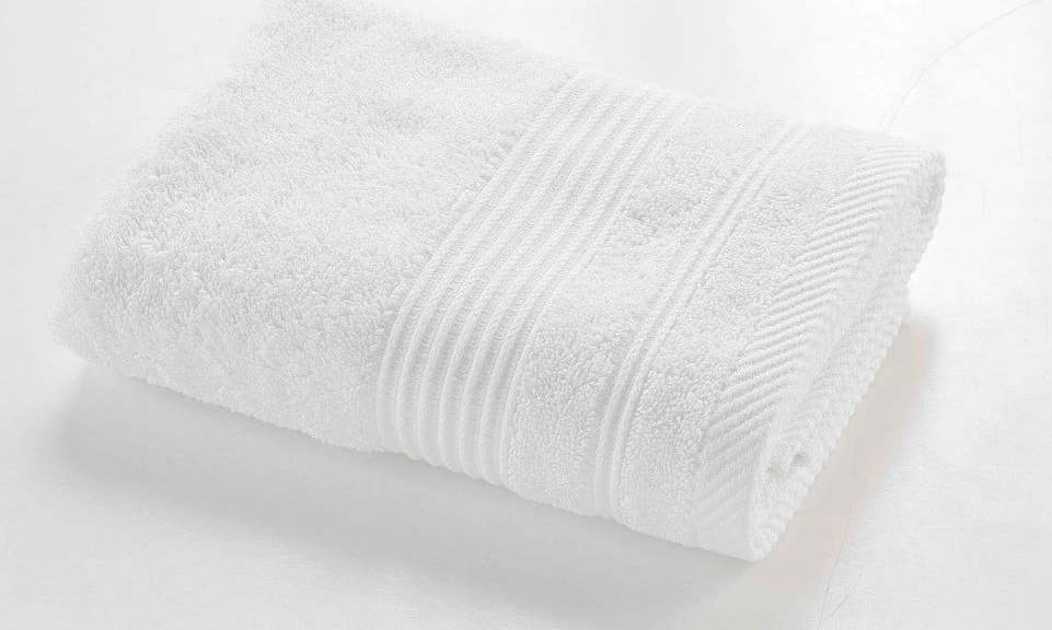Bílý froté bavlněný ručník 50x90 cm Tendresse – douceur d'intérieur Douceur d intérieur