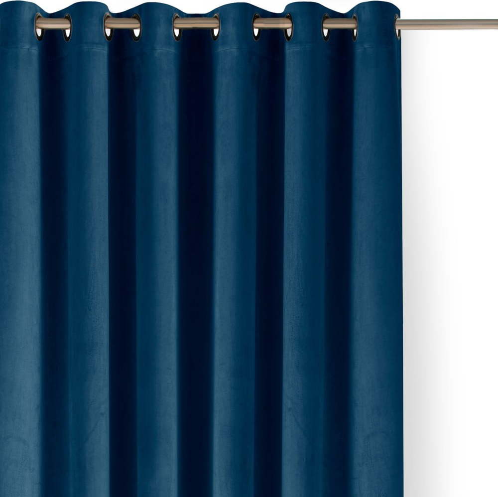 Modrý sametový dimout závěs 200x175 cm Velto – Filumi Filumi