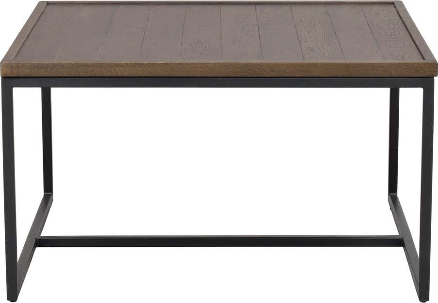 Tmavě hnědý konferenční stolek s deskou z dubového dřeva ø 70 cm Deerfield – Rowico Rowico