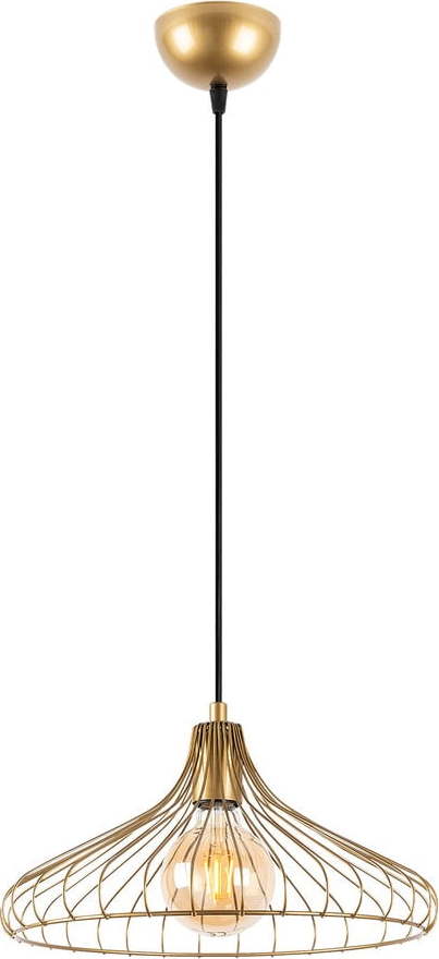 Závěsné svítidlo ve zlaté barvě s kovovým stínidlem ø 36 cm Depay – Opviq lights Opviq lights