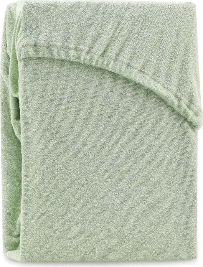 Zelené napínací froté prostěradlo 140x200 cm Ruby – AmeliaHome AmeliaHome