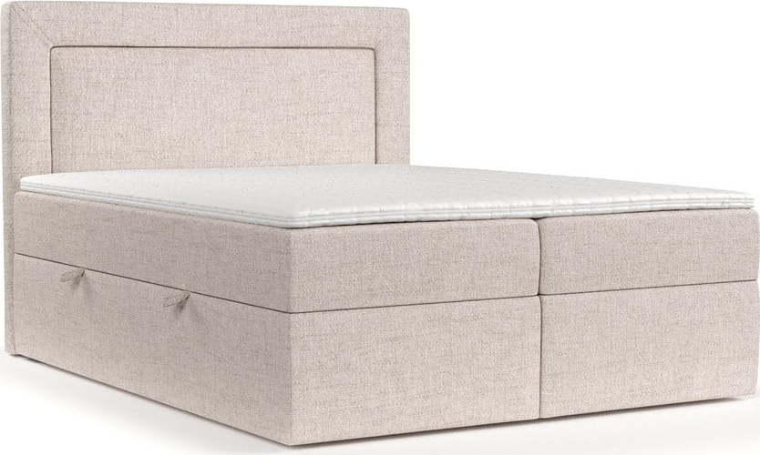 Béžová boxspring postel s úložným prostorem 140x200 cm Imagine – Maison de Rêve Maison de Reve