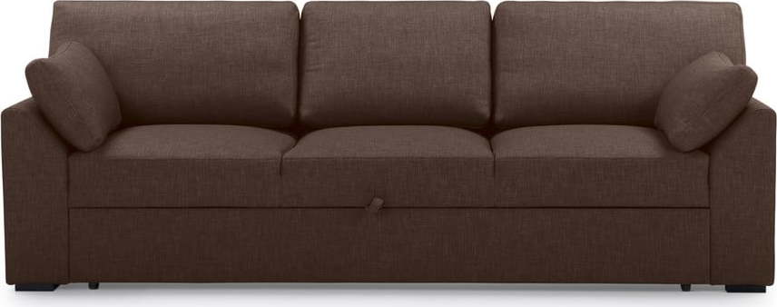 Hnědá rozkládací pohovka 233 cm Janson – Scandic Scandic