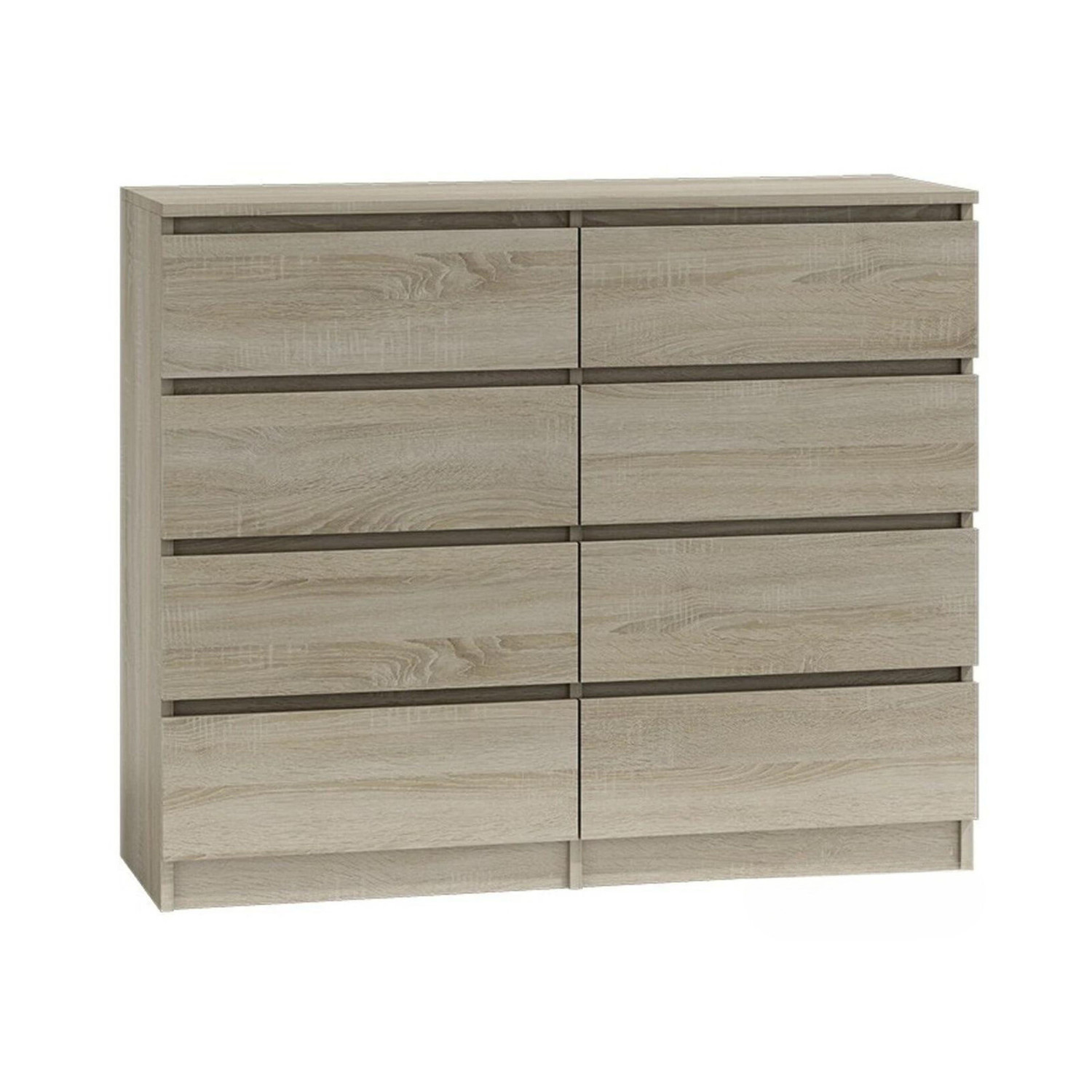Komoda 8 šuplíků Malva 120 cm Dub Sonoma TOP Nábytek