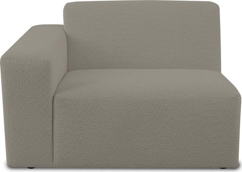 Světle hnědý modul pohovky z textilie bouclé (levý roh) Roxy – Scandic Scandic