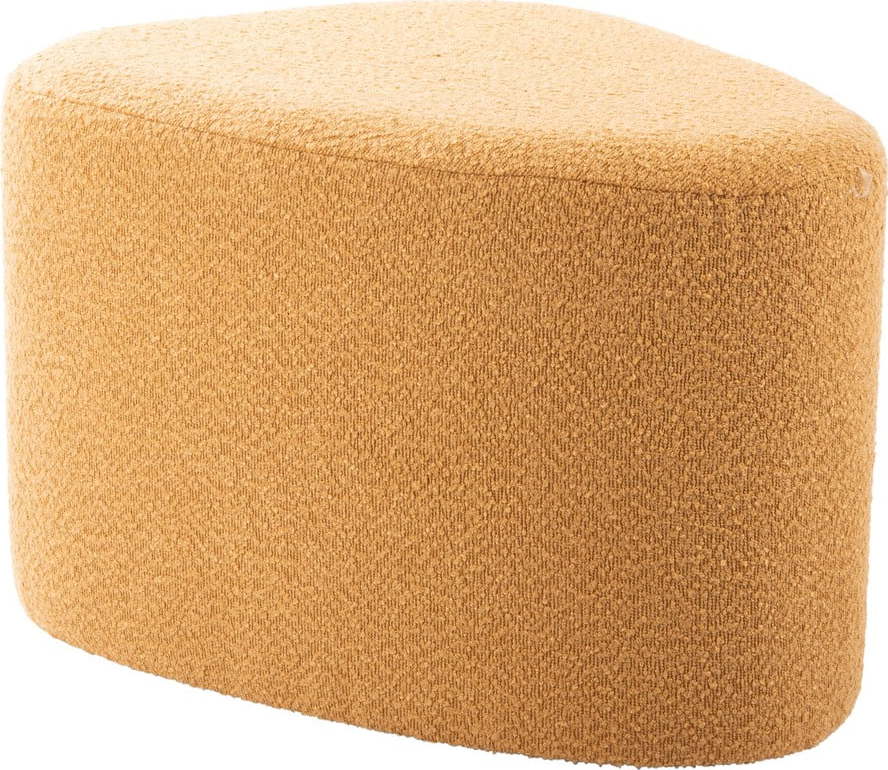 Žlutý taburet z textilie bouclé Ada – Leitmotiv Leitmotiv