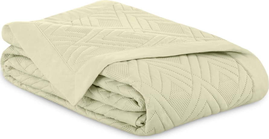 Béžový prošívaný přehoz z mikrovlákna 170x210 cm Ophelia – AmeliaHome AmeliaHome