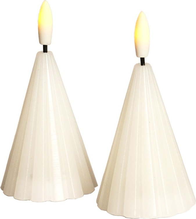 Bílá vánoční světelná dekorace 2 ks ø 6 cm Laura – Sirius Sirius