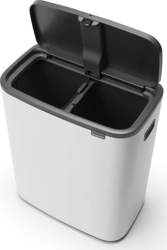 Bílý dotykový ocelový odpadkový koš na tříděný odpad 2x30 l Bo Touch Bin – Brabantia Brabantia