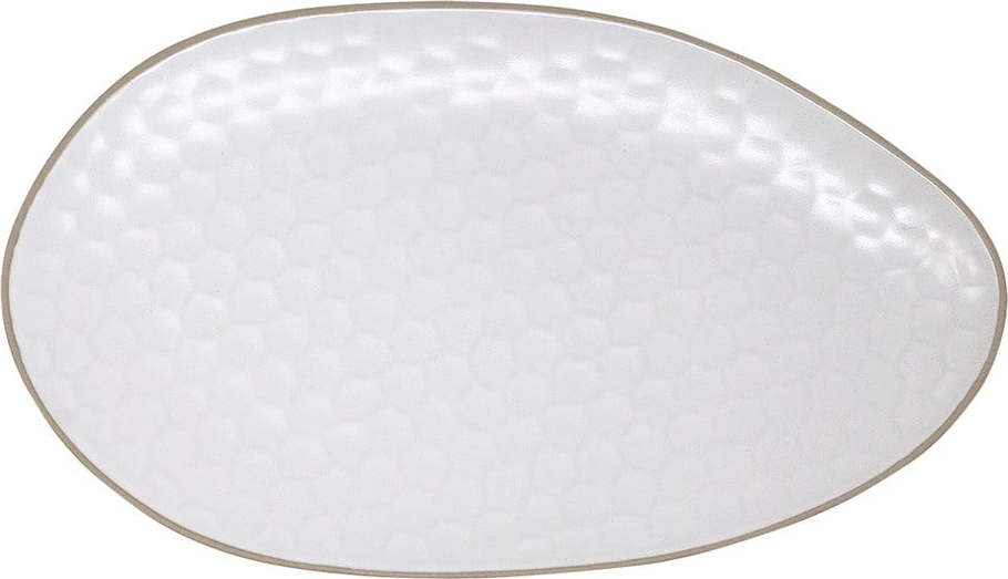 Bílý servírovací talíř z kameniny 16x28 cm Imprints – Villa Altachiara Villa Altachiara