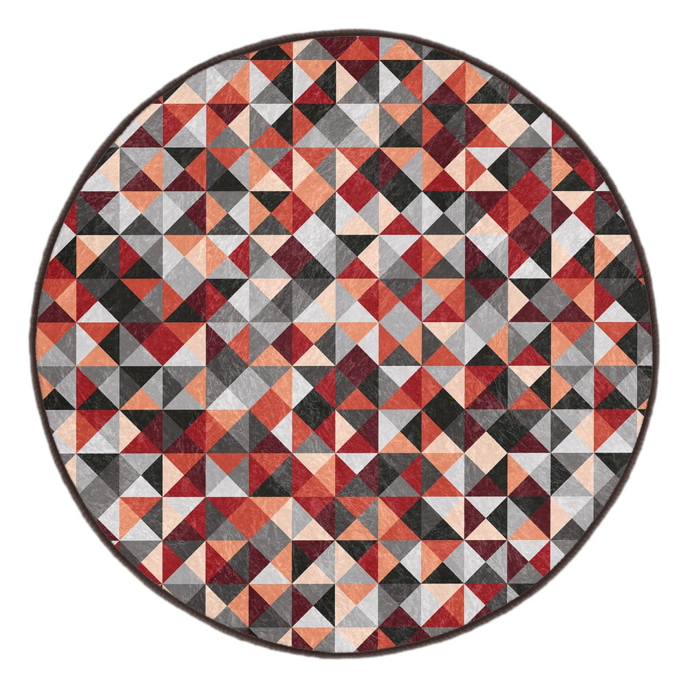 Červeno-šedý pratelný kulatý koberec ø 120 cm Ignite – Mila Home Mila Home