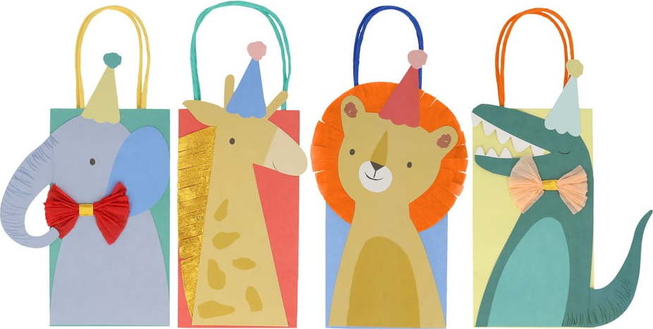 Dárkové tašky v sadě 8 ks 11x6 cm Animal Parade – Meri Meri Meri Meri