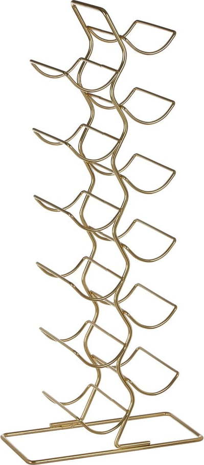 Kovový regál na víno ve zlaté barvě počet lahví 12 Wren – Premier Housewares Premier Housewares