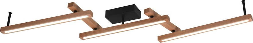 LED stropní svítidlo na dálkové ovládání v černo-přírodní barvě 10x180 cm Bellari – Trio TRIO