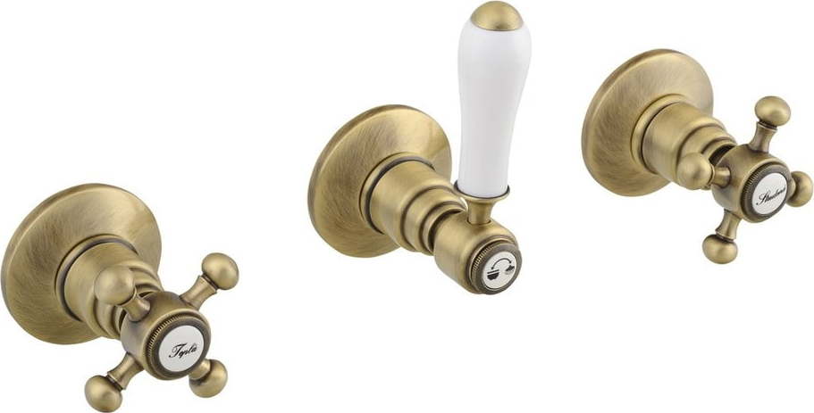 Podomítková sprchová baterie v bronzové barvě (2 výstupy) Antea – Sapho Sapho