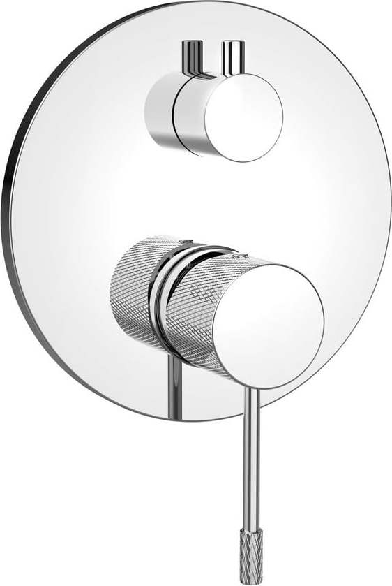 Podomítková sprchová baterie v leskle stříbrné barvě (2 výstupy) Solaris – Sapho Sapho