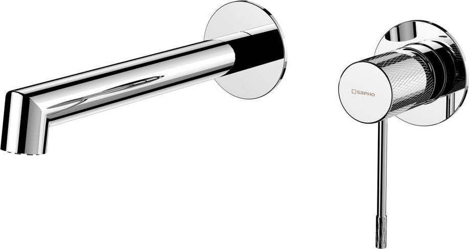 Podomítková umyvadlová baterie v leskle stříbrné barvě (1 výstup) Solaris – Sapho Sapho