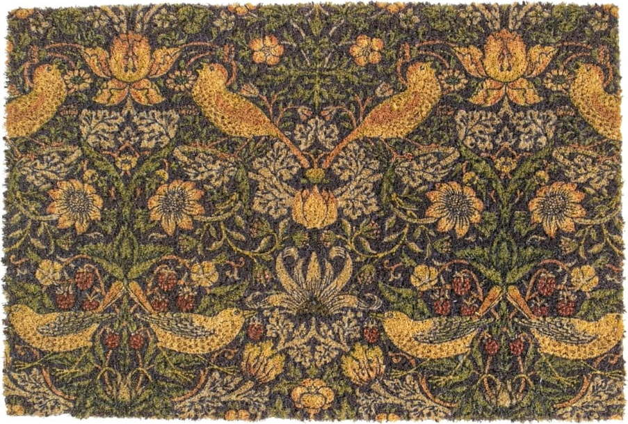 Rohožka z kokosového vlákna 60x90 cm William Morris Strawberry Thief – Artsy Doormats Artsy Doormats