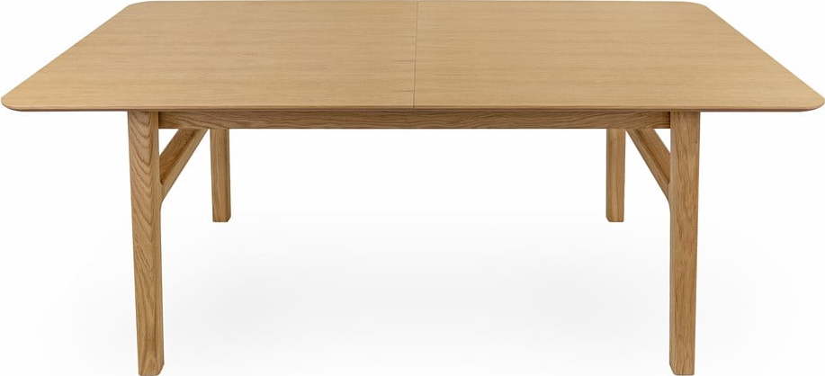 Rozkládací jídelní stůl s přídavnou deskou v dekoru dubu 90x180 cm Curved – Woodman Woodman