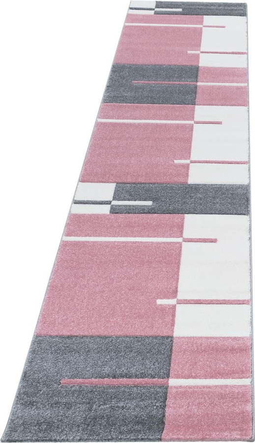 Růžovo-šedý běhoun 80x300 cm Hawaii – Ayyildiz Carpets Ayyildiz Carpets