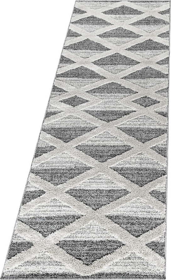 Šedý běhoun 80x250 cm Pisa – Ayyildiz Carpets Ayyildiz Carpets