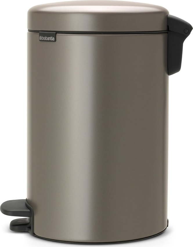 Šedý nášlapný ocelový odpadkový koš 12 l NewIcon – Brabantia Brabantia