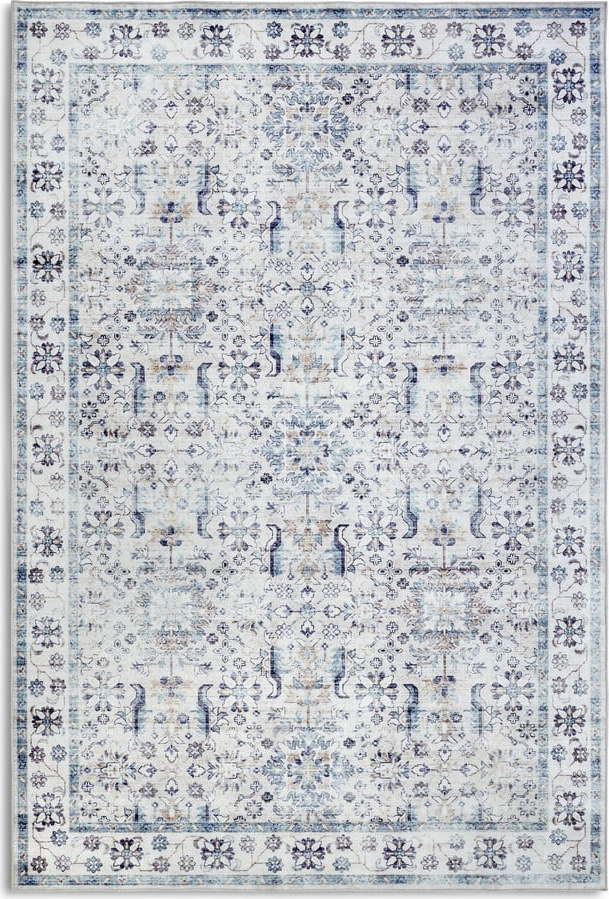Světle modrý koberec 200x290 cm Saveh Cream Blue – Elle Decoration Elle Decoration