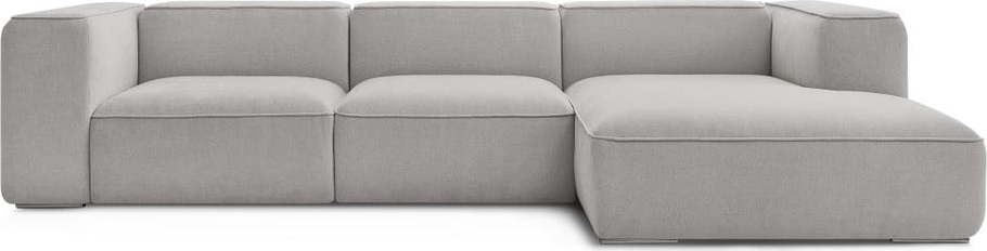 Světle šedá rohová pohovka z textilie bouclé (pravý roh) Zephyr – Bobochic Paris Bobochic Paris