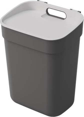 Tmavě šedý odpadkový koš na tříděný odpad z recyklovaného plastu 10 l Ready To Collect – Curver Curver