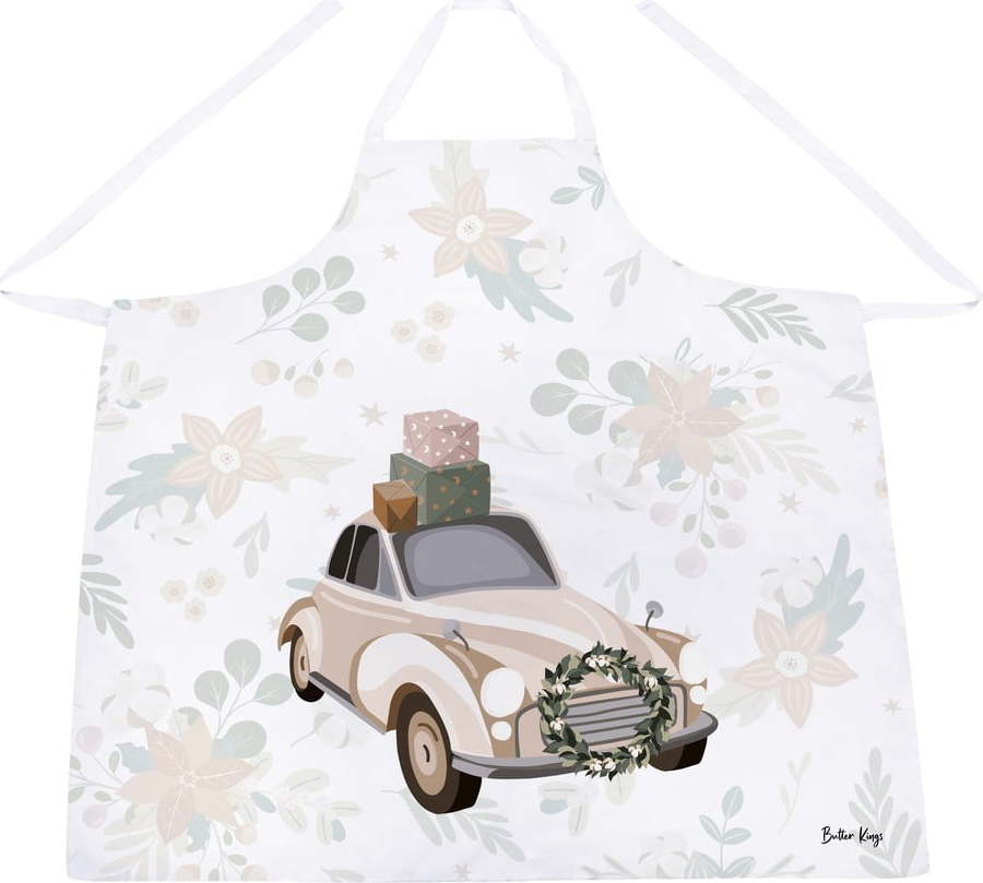 Bavlněná zástěra s vánočním motivem Festive Car – Butter Kings Butter Kings