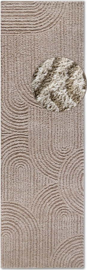 Béžový běhoun 80x240 cm Chappe Beige – Elle Decoration Elle Decoration