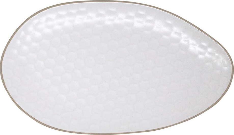 Bílý servírovací talíř z kameniny 19x33 cm Imprints – Villa Altachiara Villa Altachiara