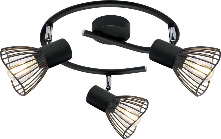 Černé stropní svítidlo s kovovým stínidlem 42x42 cm Fly – Candellux Lighting Candellux Lighting