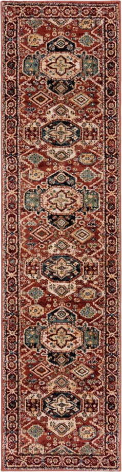 Červený běhoun 66x300 cm Gillingham – Flair Rugs Flair Rugs