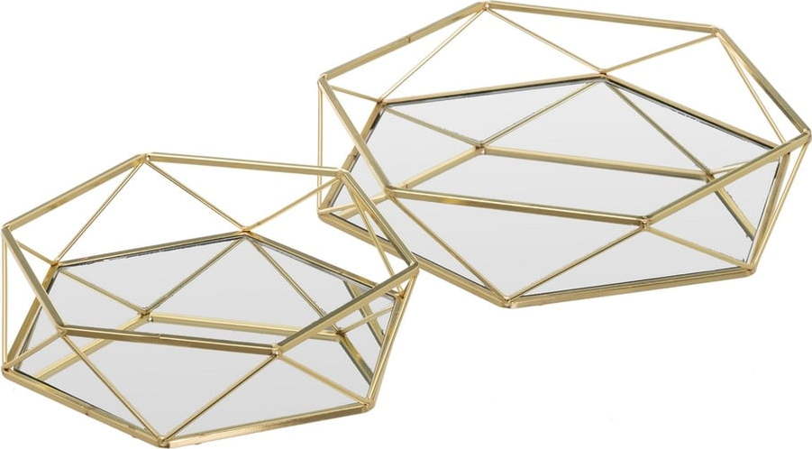 Kovové dekorační tácy v sadě 2 ks ø 25 cm – Casa Selección Casa Selección