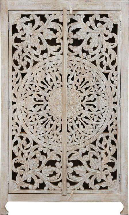 Krémová skříňka z mangového dřeva 165x40 cm Kalita – Støraa Støraa