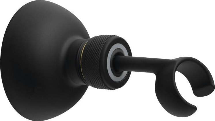 Matně černý mosazný držák na sprchovou hlavici ø 6