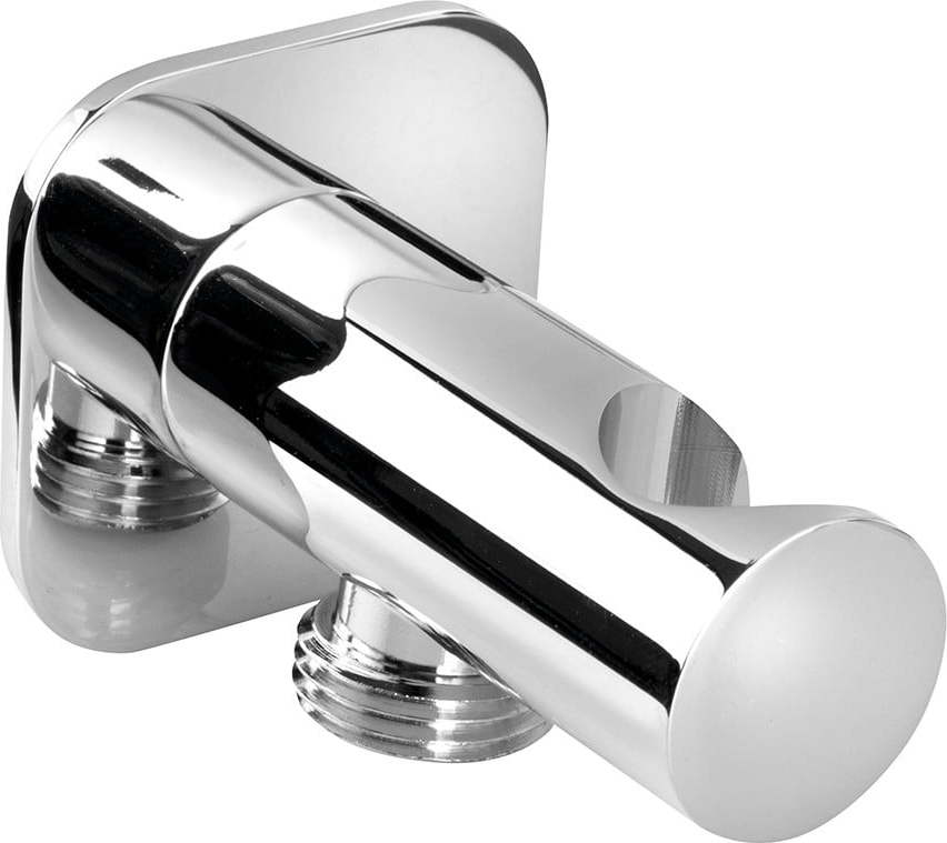 Mosazný díl pro připojení sprchy v leskle stříbrné barvě – Sapho Sapho