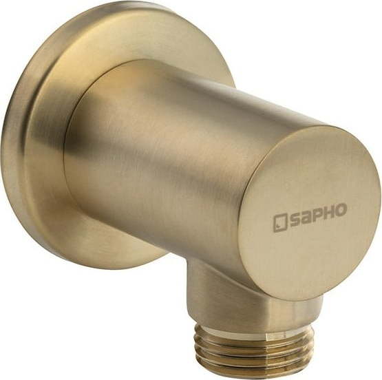 Mosazný díl pro připojení sprchy ve zlaté barvě ø 6 cm – Sapho Sapho