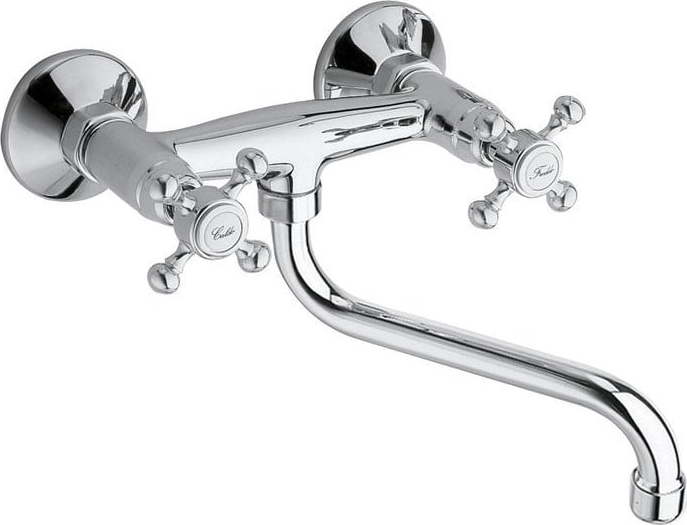 Nástěnná umyvadlová baterie v leskle stříbrné barvě (1 výstup) Antea – Sapho Sapho