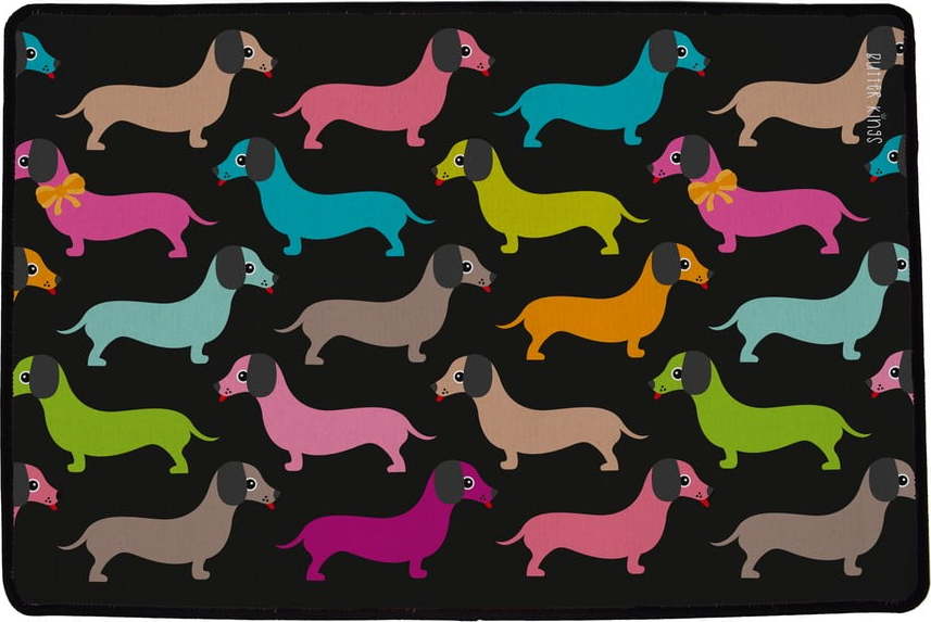 Rohožka 45x75 cm Dachshunds in Colours – Butter Kings Butter Kings