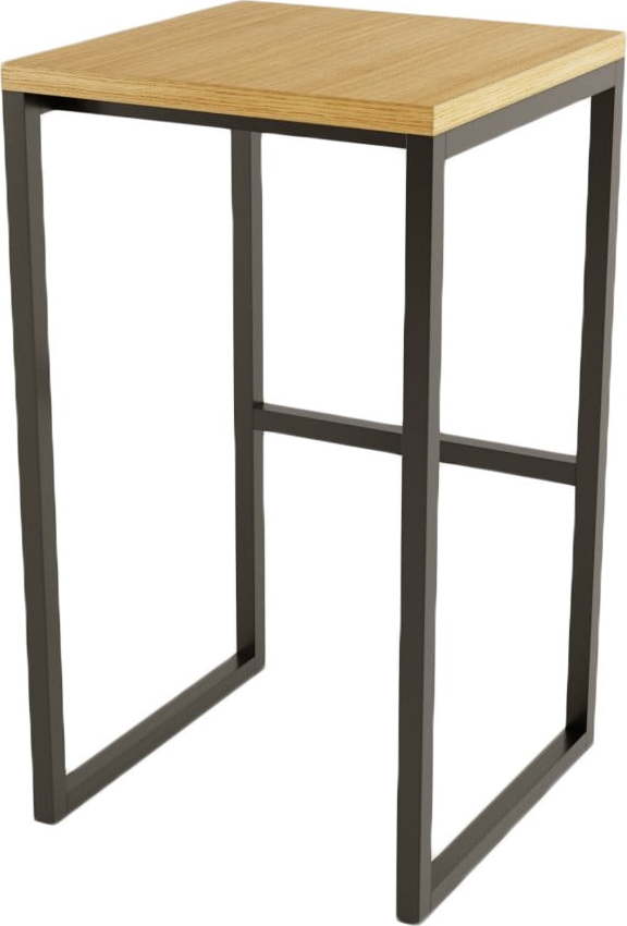 Stolička v dekoru dubu v černo-přírodní barvě Frame – Woodman Woodman