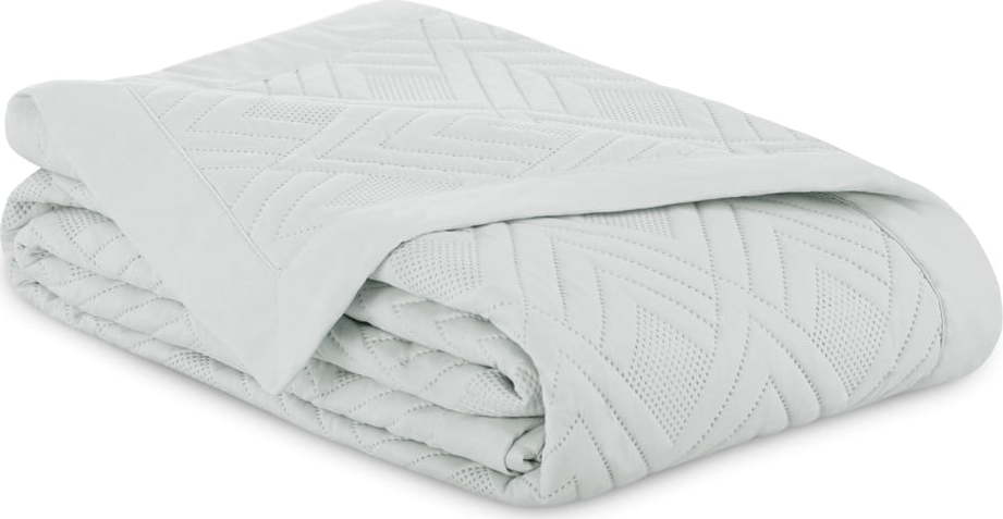 Světle šedý prošívaný přehoz z mikrovlákna 220x240 cm Ophelia – AmeliaHome AmeliaHome