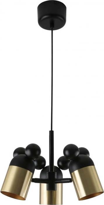 Závěsné svítidlo s kovovým stínidlem v černo-zlaté barvě Mouse II – GTV GTV