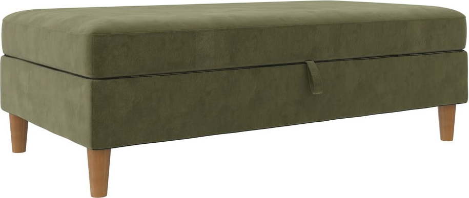 Zelená sametová podnožka Lilly – Støraa Støraa