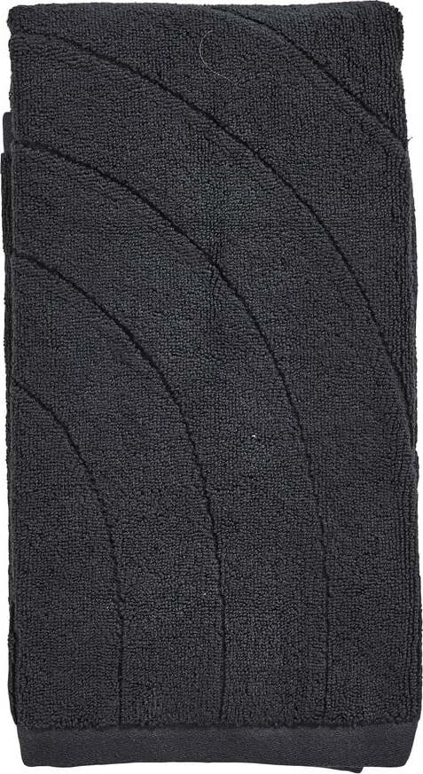 Černý froté bavlněný ručník 50x100 cm Time – Zone Zone