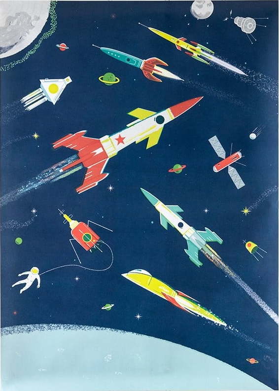 Dětská dekorace Glow in the Dark Space Age – Rex London Rex London