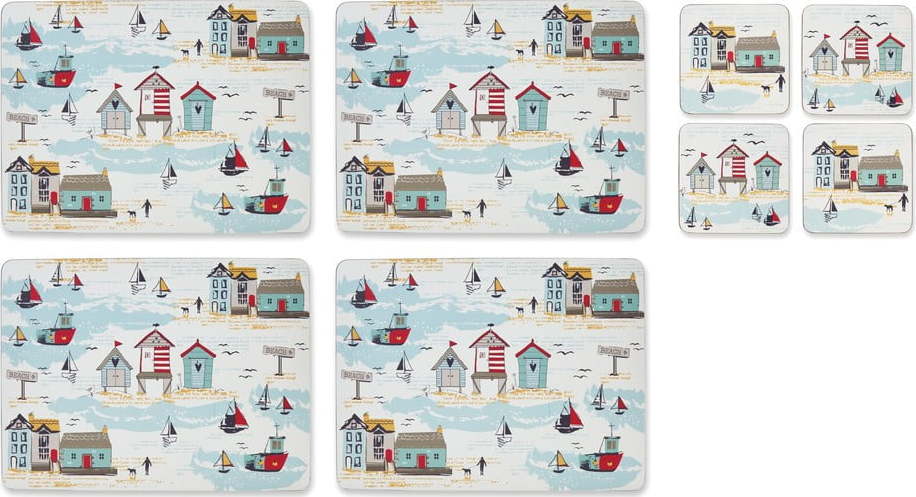 Prostírání a podtácky v sadě 8 ks Beside the Seaside – Cooksmart ® Cooksmart
