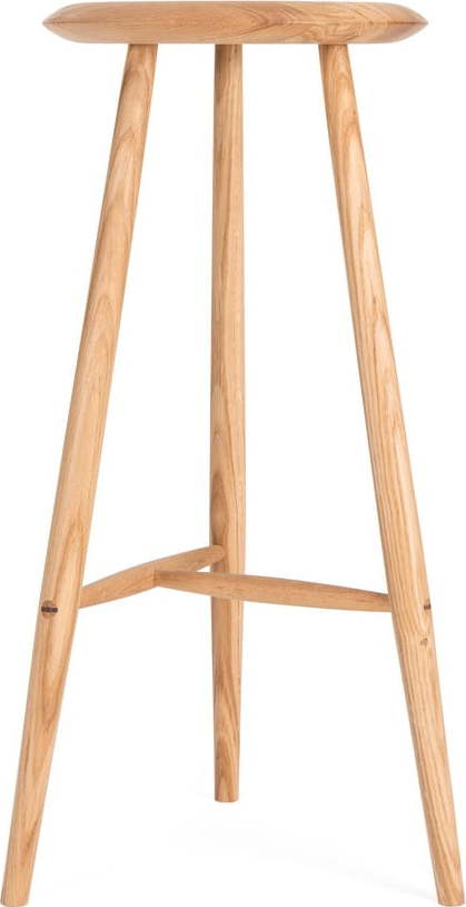 Barová židle z dubového dřeva v přírodní barvě (výška sedáku 75 cm) Blanc – Gazzda Gazzda